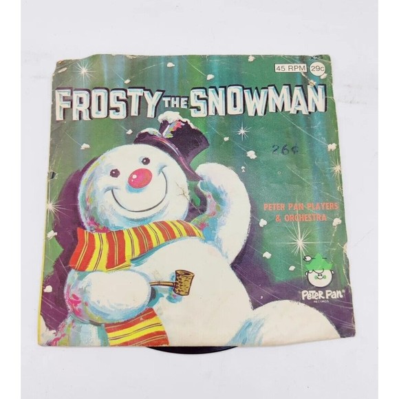 Vintage Peter Pan Records 45 RPM Frosty the Snowman Children's Record Vinyl 70s - Picture 2 of 12